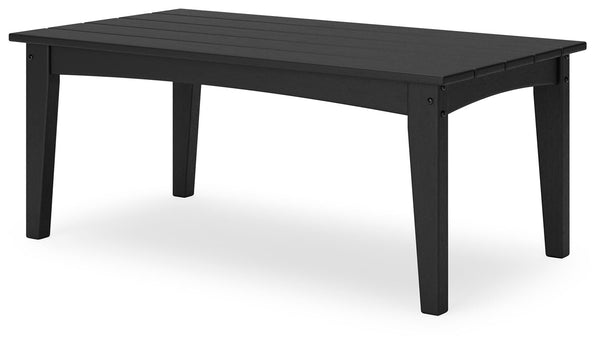 Hyland Wave Outdoor Rectangle Coffee Table Black
