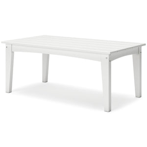Hyland Wave Outdoor Rectangle Coffee Table White