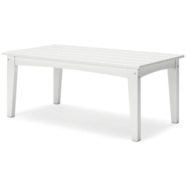 Hyland Wave Outdoor Rectangle Coffee Table White