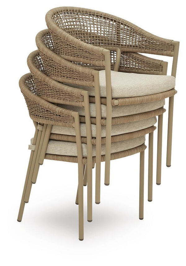 Orchard Beach Outdoor Arm Chair with Cushion Beige