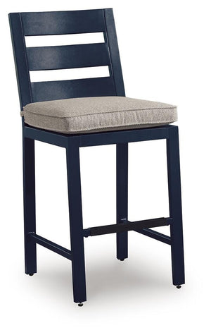 East Beach Outdoor Counter-Height Barstool Navy Blue