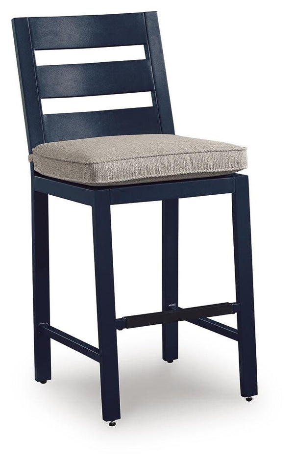 East Beach Outdoor Counter-Height Barstool Navy Blue