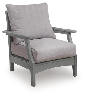 Cove Beach Outdoor Lounge Chair with Cushion Gray