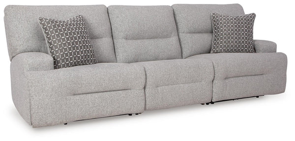 Acklen Place 3-Piece Power Reclining Zero Gravity Sectional Zero Gravity Sofa Pewter
