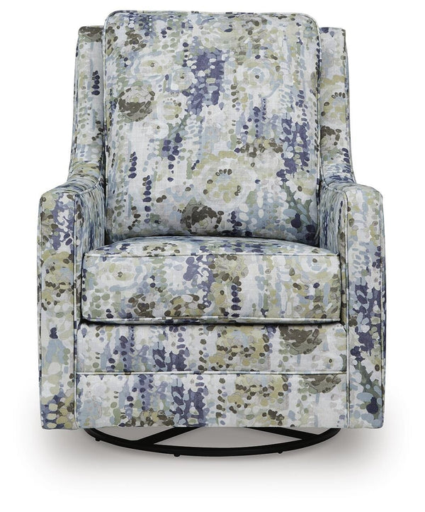 Dustinford Swivel Glider Accent Chair Multi