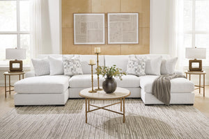 Misty-Lakes 4-Piece Double Chaise Sectional Chalk