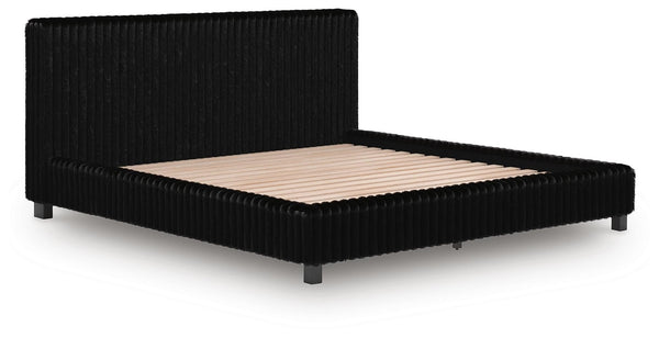 Zuraleus King Upholstered Bed Black