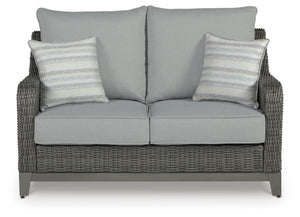 Elite Park Outdoor Loveseat with Cushion Gray