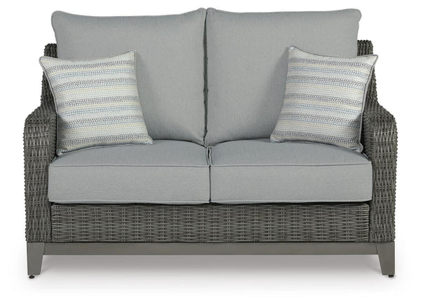 Elite Park Outdoor Loveseat with Cushion Gray