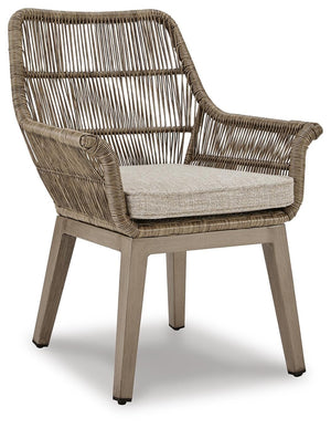 Beach Front Arm Chair with Cushion Beige