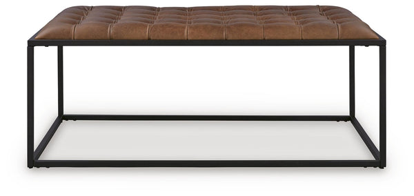 Junsor Coffee Table Ottoman Brown/Black