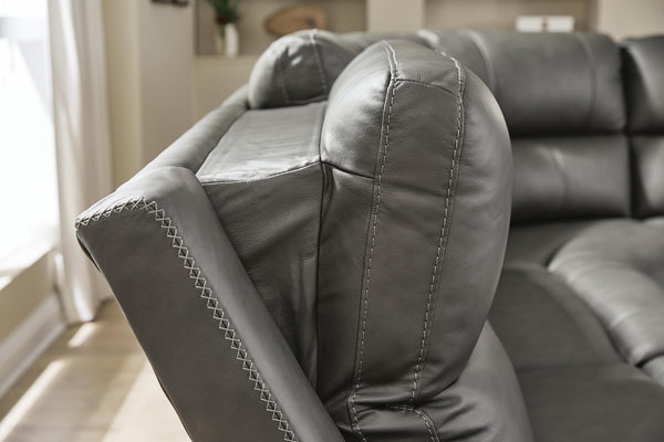 Bleckley P2 6-Piece Power Reclining Leather Zero Gravity Sectional Anchor