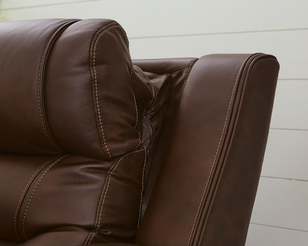 Bleckley P2 5-Piece Power Reclining Leather Zero Gravity Sectional Espresso