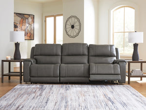 Pittson 3-Piece Power Leather Zero Gravity Sectional Heat & Massage Reclining Zero Gravity Sofa Anchor