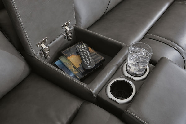 Pittson 6-Piece Power Reclining Leather Heat & Massage Zero Gravity Sectional Anchor