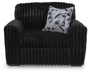 Midnight-Madness Stationary Oversized Chair Onyx
