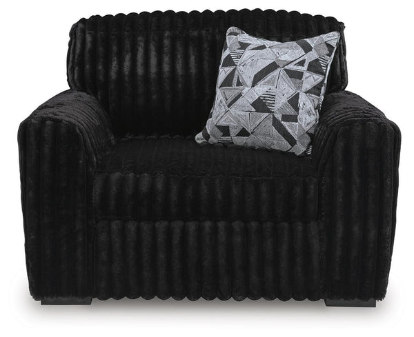 Midnight-Madness Stationary Oversized Chair Onyx