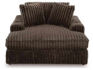 Midnight-Madness Stationary Oversized Chaise Chocolate