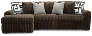 Midnight-Madness 2-Piece Sectional Sofa with Chaise Chocolate
