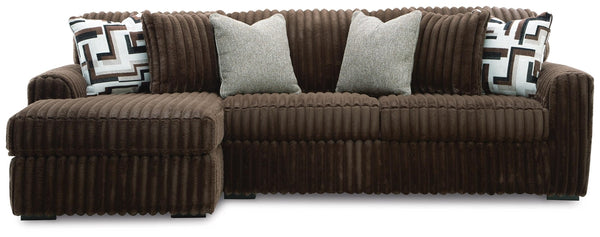 Midnight-Madness 2-Piece Sectional Sofa with Chaise Chocolate