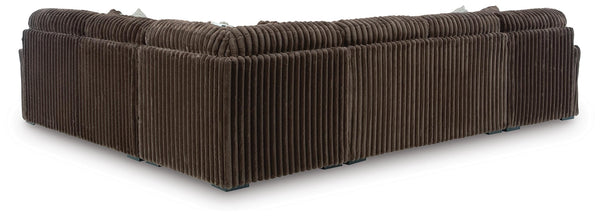 Midnight-Madness 4-Piece Sectional with Chaise Chocolate