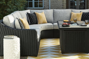 Beachcroft 3-Piece Outdoor Sectional Black/Light Gray