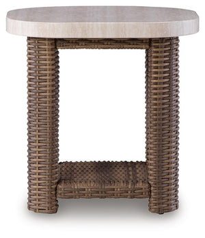 Dolan Creek Outdoor End Table Beige/Brown