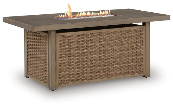 Laguna Heights Outdoor Fire Pit Table Beige
