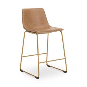 Ciabori Upholstered Counter-Height Barstool Toast/Gold