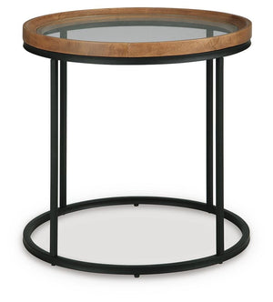 Noraluna Round End Table Medium Brown