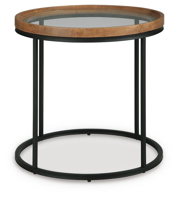 Noraluna Round End Table Medium Brown