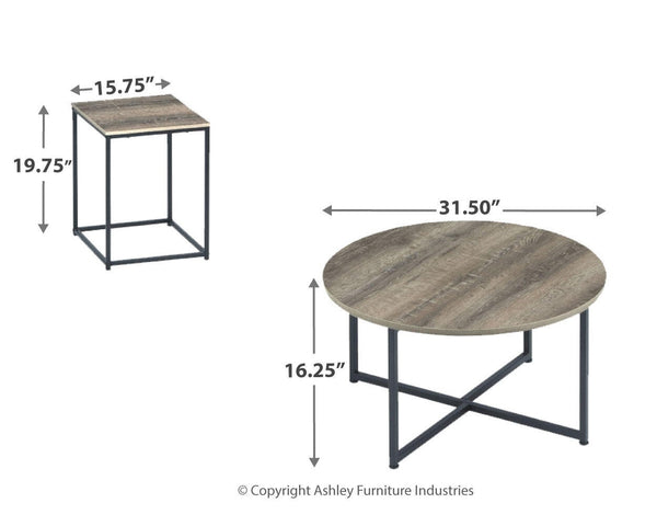 Wadeworth Urban Foundry 3-Piece Occasional Table Set Two-tone