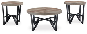 Deanlee 3-Piece Occasional Table Set Grayish Brown/Black