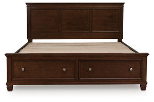 Danabrin California King Panel Storage Bed Brown