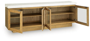 Adanworth Accent Cabinet Light Brown/Gray