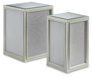 Traleena Nesting End Tables Silver Finish
