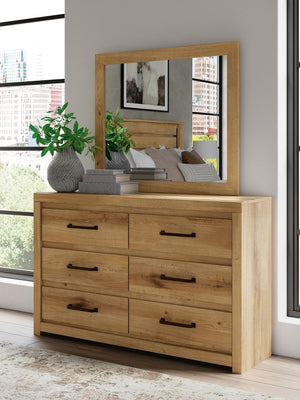 Brozmont Dresser & Mirror Tan