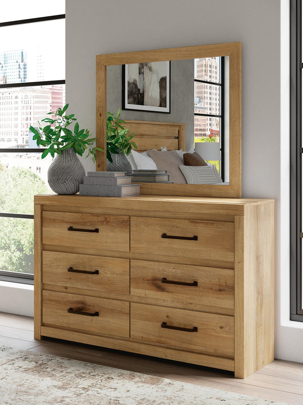 Brozmont Dresser & Mirror Tan