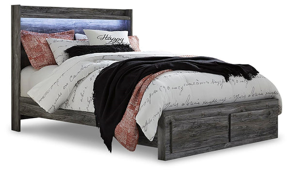 Baystorm Queen Panel Storage Bed with Chest Gray