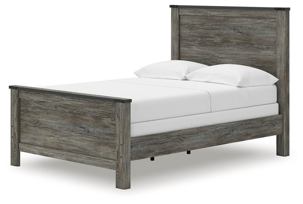 Frandern Full Panel Bed Black/Gray