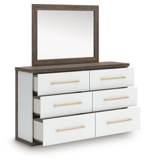 Kendanport Dresser & Mirror Brown