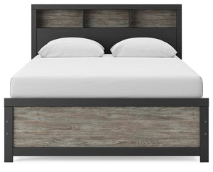 Broachmyn Queen Bookcase Bed Black/Gray