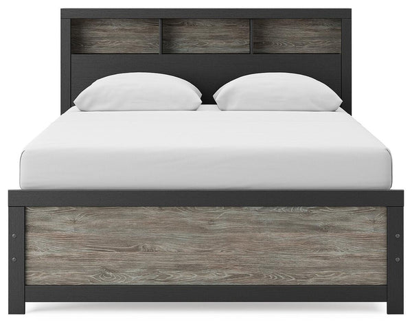 Broachmyn Queen Bookcase Bed Black/Gray