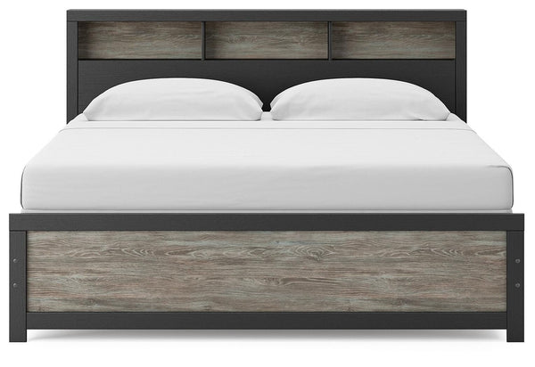 Broachmyn King Bookcase Bed Black/Gray