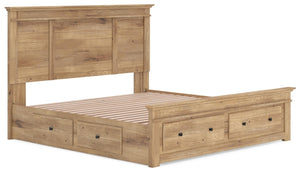 Makidern King Panel Storage Bed Tan
