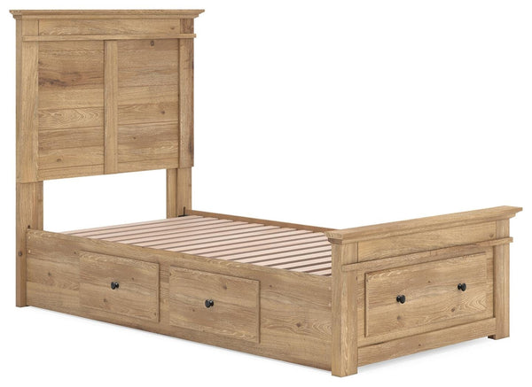 Makidern Twin Panel Storage Bed Tan