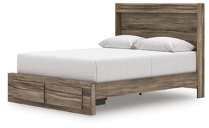 Elbrim Queen Panel Storage Bed Brown