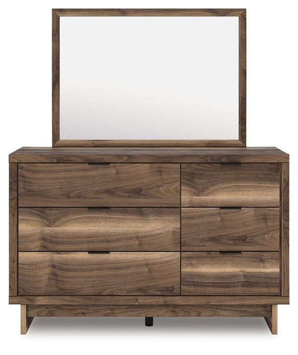 Chirason 6-Drawer Dresser & Mirror Brown