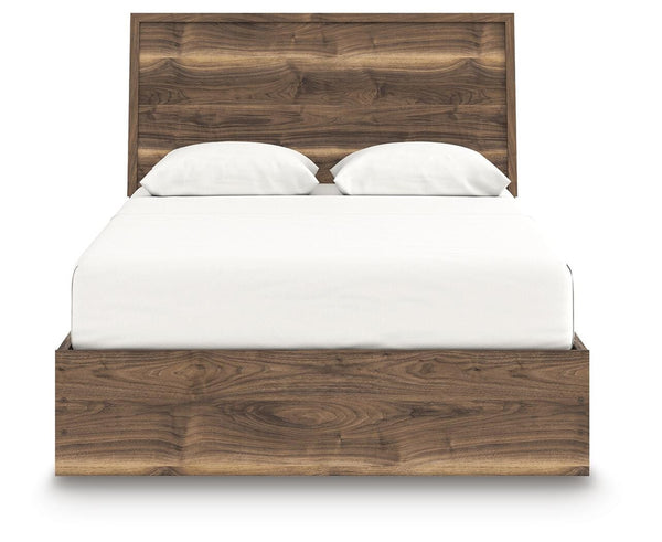 Chirason Queen Panel Bed with 2-Drawers of Storage Brown