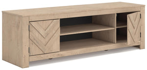 Cayboni 71-Inch 2-Door LG TV Stand (Fireplace Optional) Tan